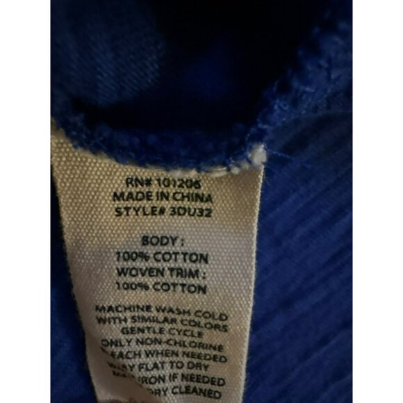 Soft Surroundings Blue Button-Down 100% Cotton Top Size X-Small Petite - Picture 4 of 6